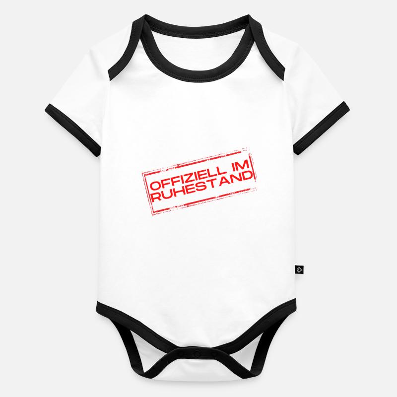 Offiziell im Ruhestand Baby Bio-Kurzarm-Kontrastbody