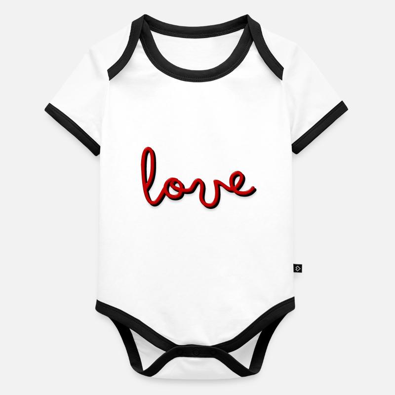 love Baby Bio-Kurzarm-Kontrastbody