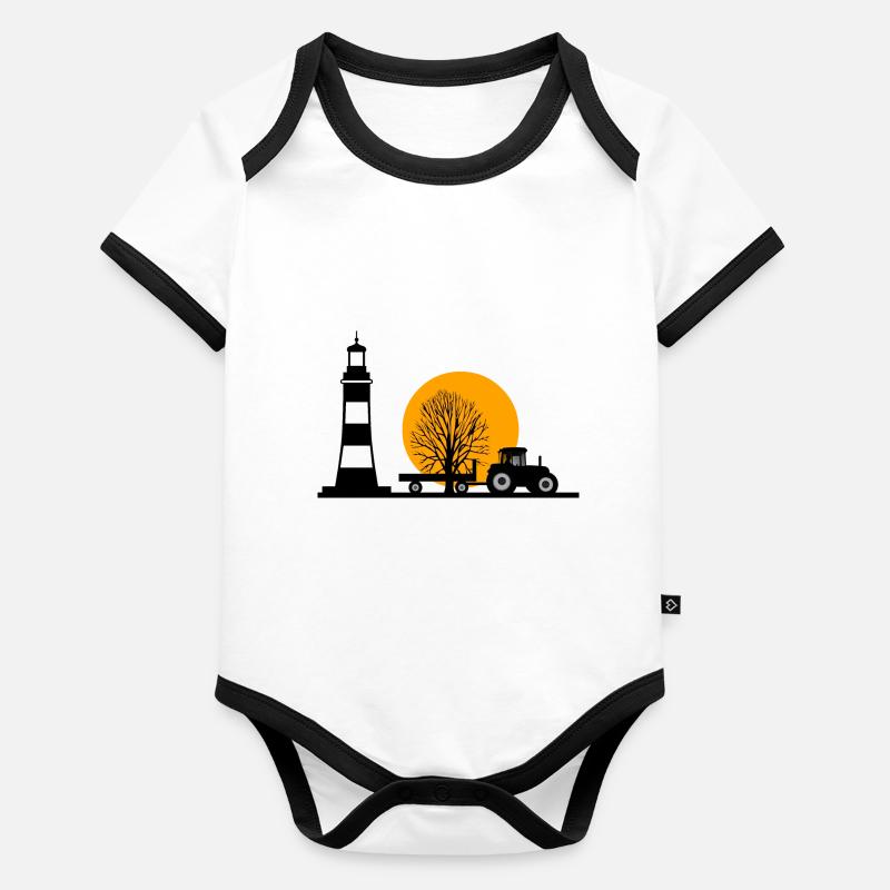 Tractor Organic Baby Contrasting Bodysuit