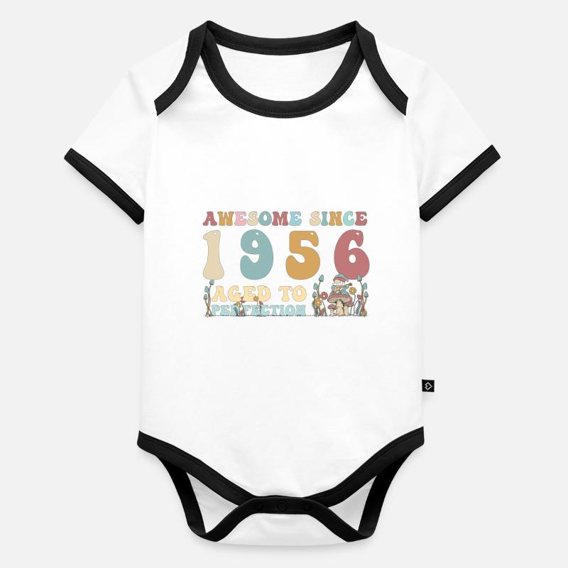 Super seit 1956 - 67. Geburtstag - 2023 Groovy Baby Bio-Kurzarm-Kontrastbody