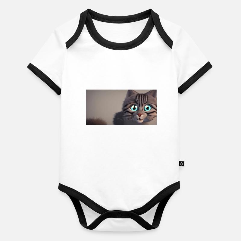 Cat for you Baby Bio-Kurzarm-Kontrastbody