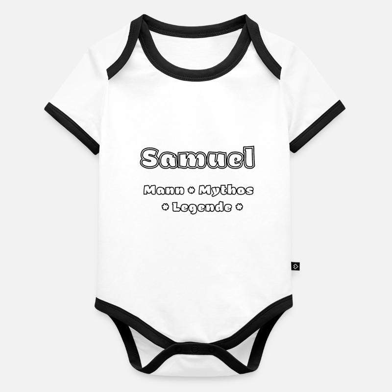 Samuel - der Mann, der Mythos, die Legende Baby Bio-Kurzarm-Kontrastbody