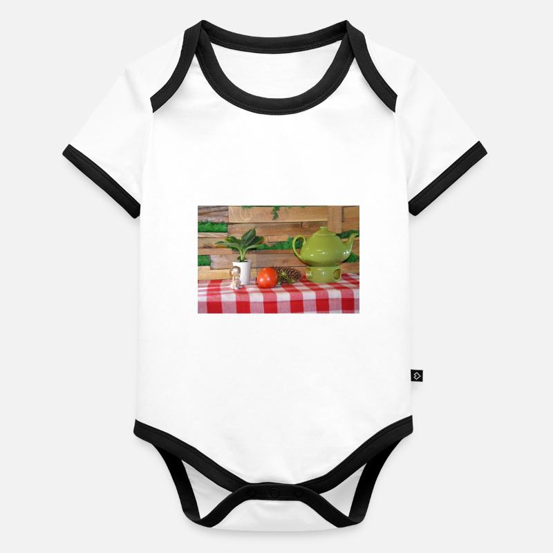 Cuisine Body Bébé bio contrasté manches courtes