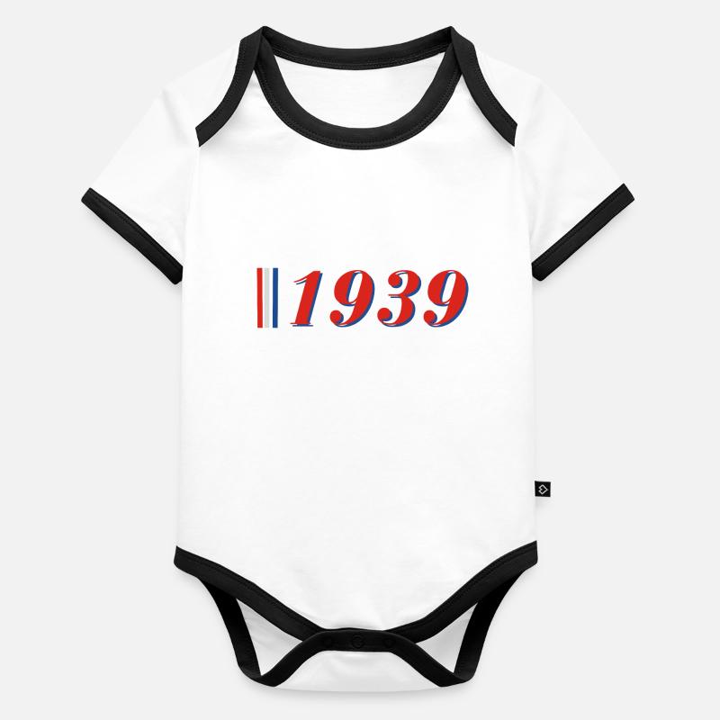 Jahr 1939 Baby Bio-Kurzarm-Kontrastbody