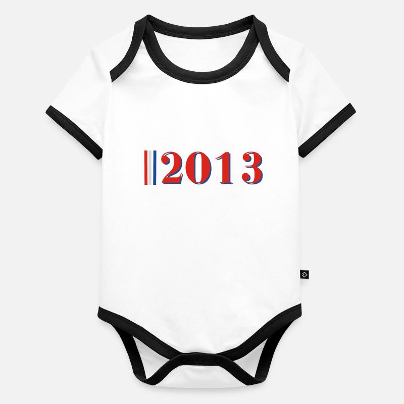 Year 2013 Organic Baby Contrasting Bodysuit