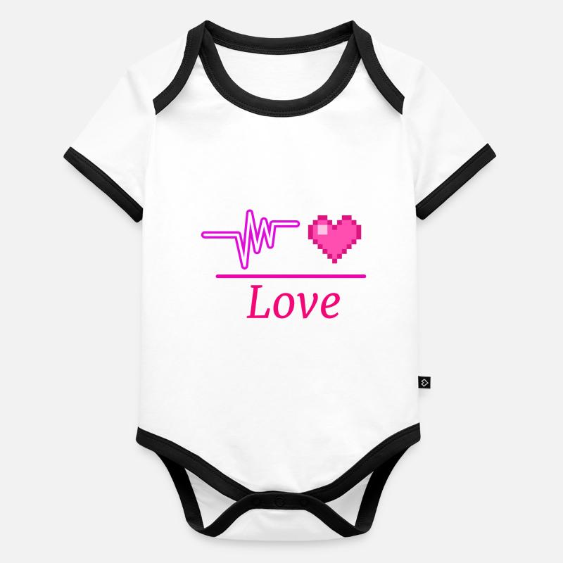 Amour Body Bébé bio contrasté manches courtes