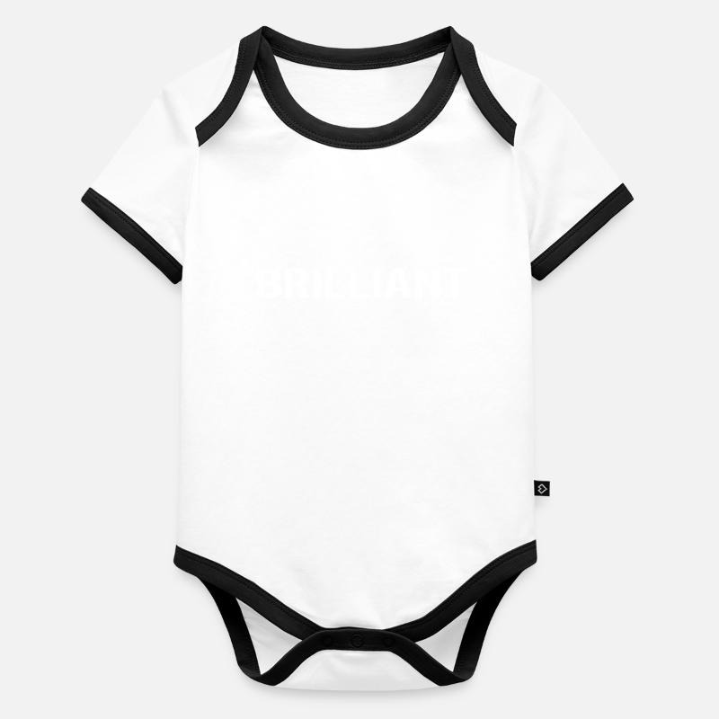 Blanc brillant Body Bébé bio contrasté manches courtes