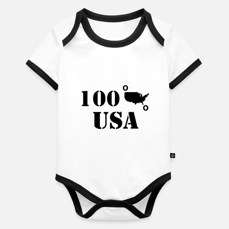 États-Unis Body Bébé bio contrasté manches courtes