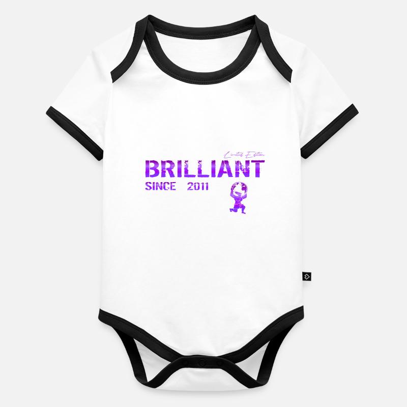 Brilliant since 2011 Baby Bio-Kurzarm-Kontrastbody