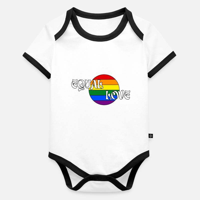 Equal Love Baby Bio-Kurzarm-Kontrastbody