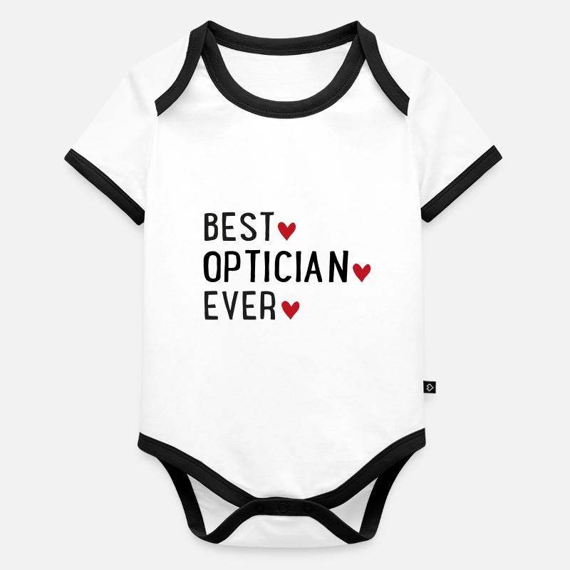Opticien Body Bébé bio contrasté manches courtes