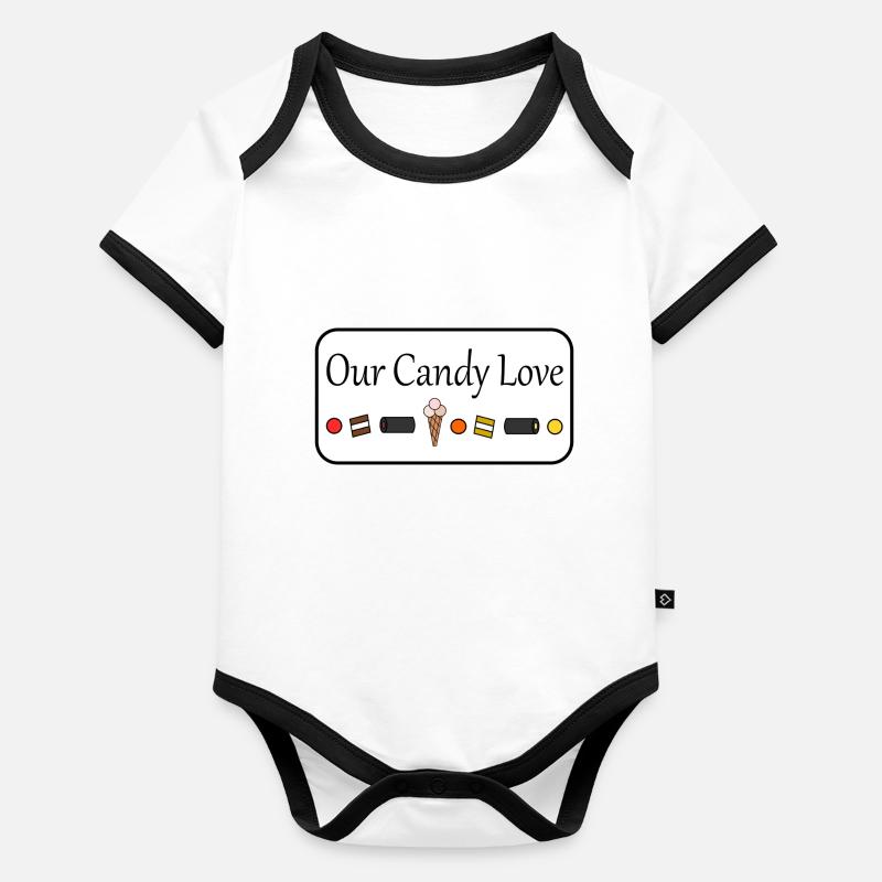 Our candy love Baby Bio-Kurzarm-Kontrastbody