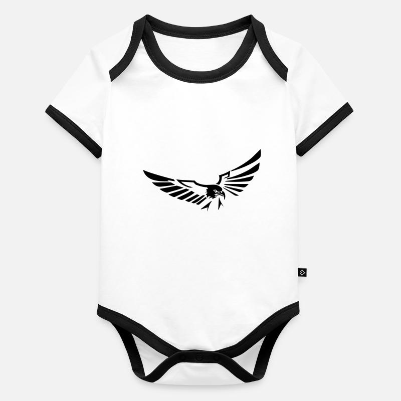 flying eagle opening its wings - 20 Organic Baby Contrasting Bodysuit