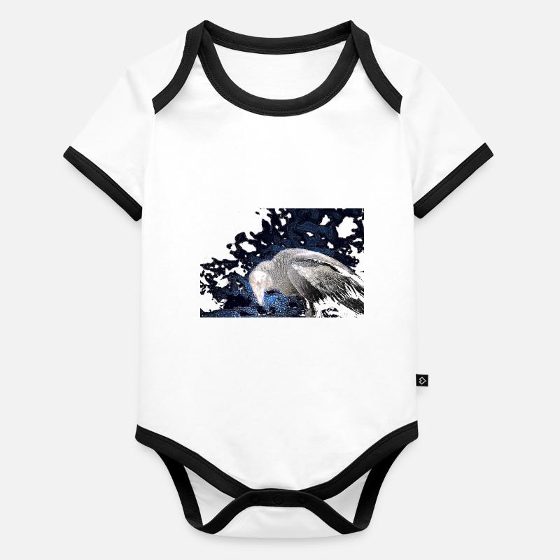 The terrible vulture with the red eye Organic Baby Contrasting Bodysuit