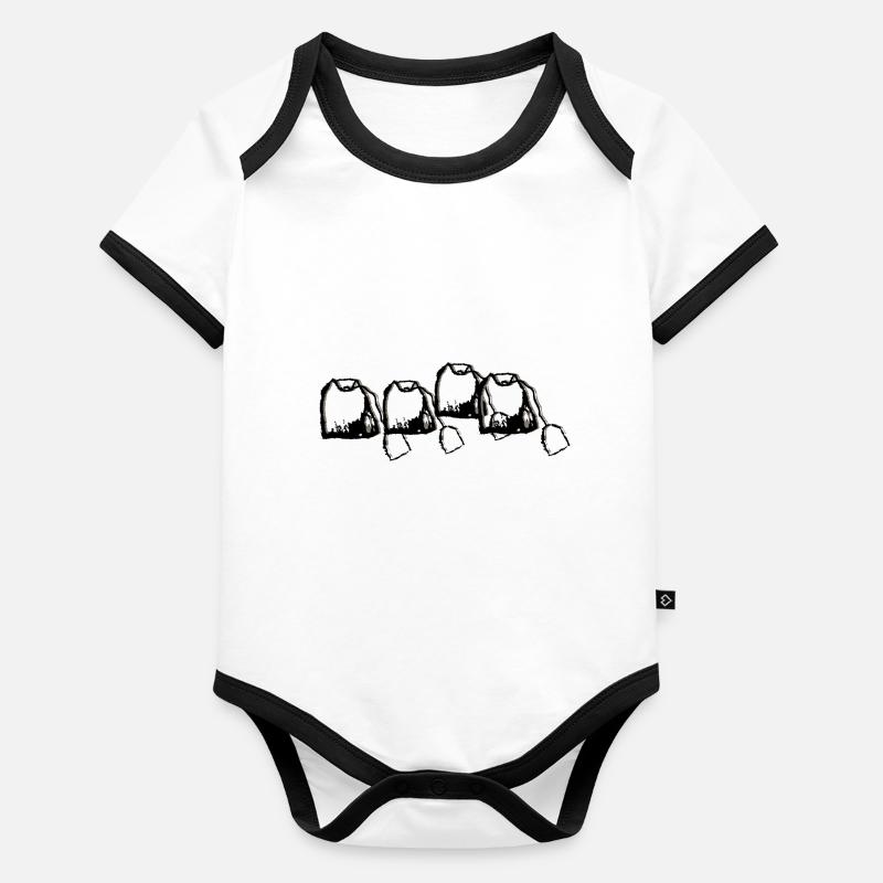 Teebeutelreihe Baby Bio-Kurzarm-Kontrastbody
