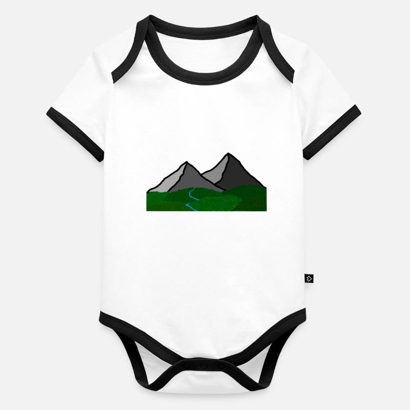 Rivière Mountain Body Bébé bio contrasté manches courtes