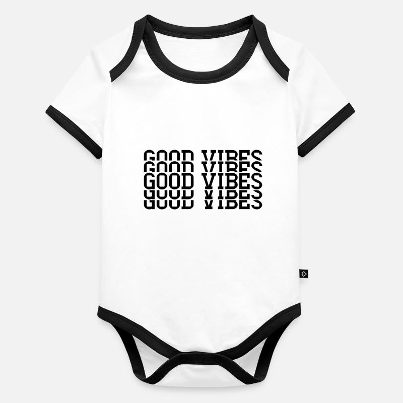 Gute Stimmung Baby Bio-Kurzarm-Kontrastbody