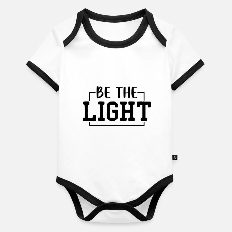 Soyez la lumière Body Bébé bio contrasté manches courtes