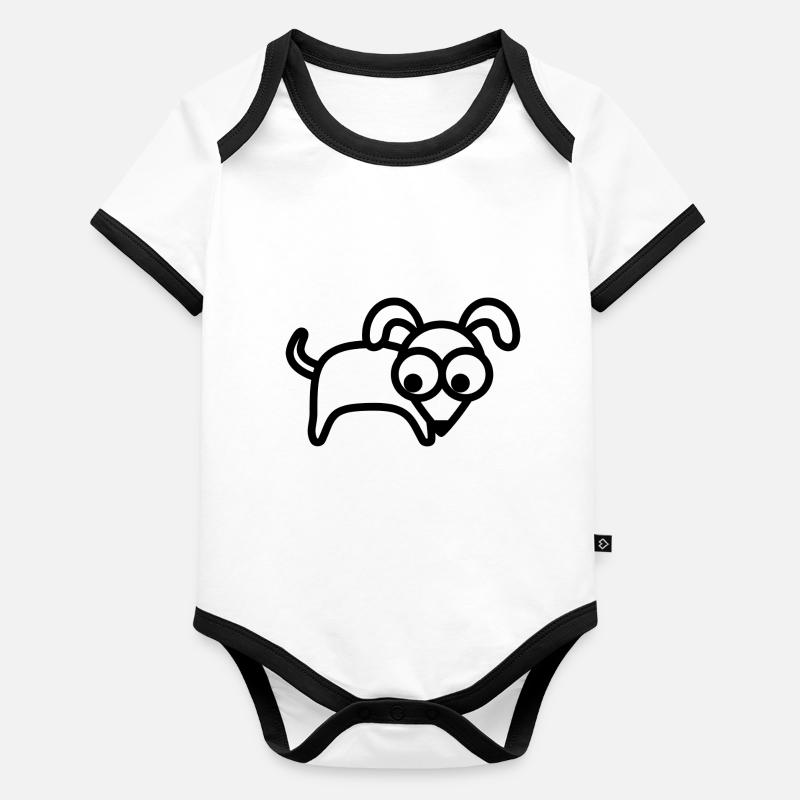 Hund Baby Bio-Kurzarm-Kontrastbody