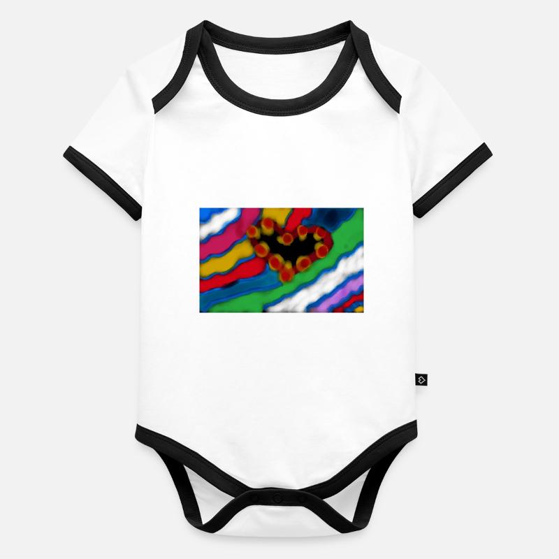 ÊTRE LIBRE Body Bébé bio contrasté manches courtes