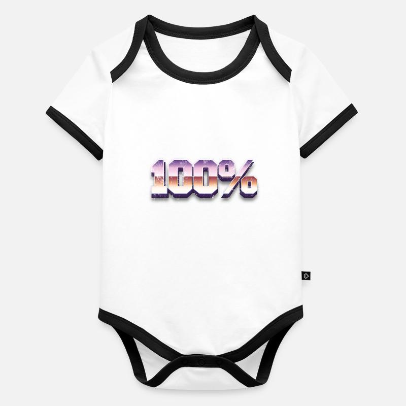 100% Vintage Body Bébé bio contrasté manches courtes