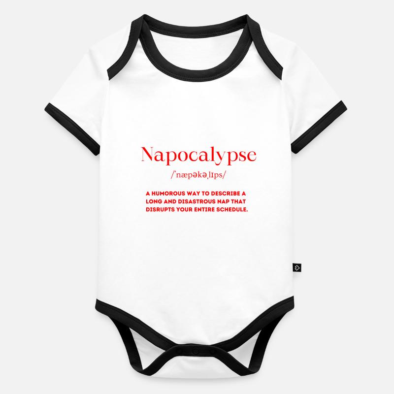 Napocalypse Définition Dormir drôle Body Bébé bio contrasté manches courtes
