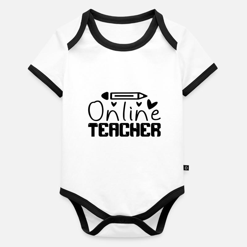 Enseignant en ligne Body Bébé bio contrasté manches courtes