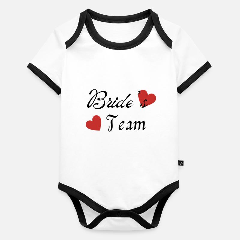 Das Team der Braut Baby Bio-Kurzarm-Kontrastbody