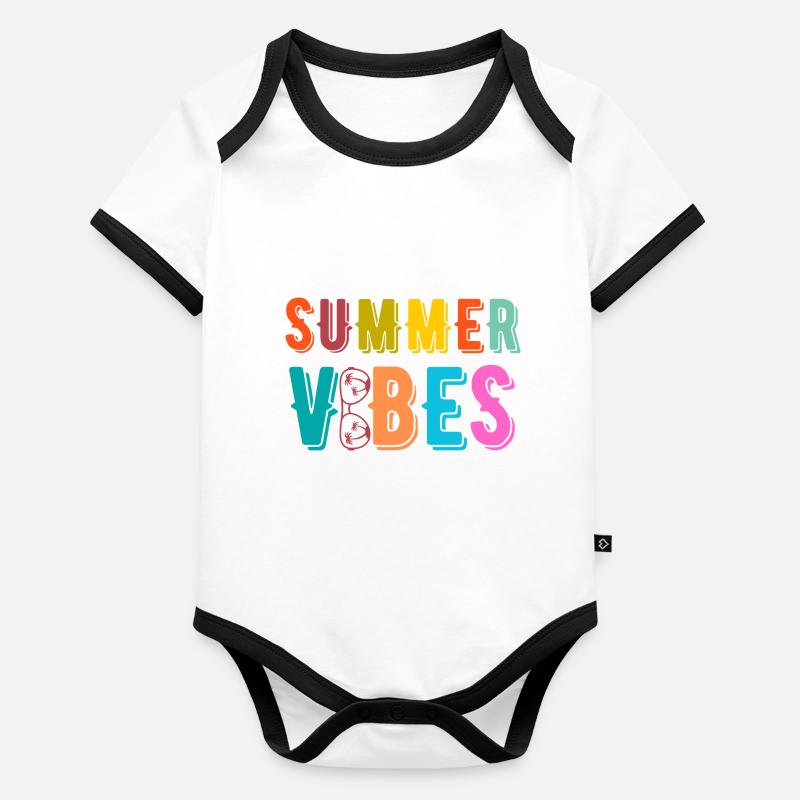 Summer vibes Organic Baby Contrasting Bodysuit
