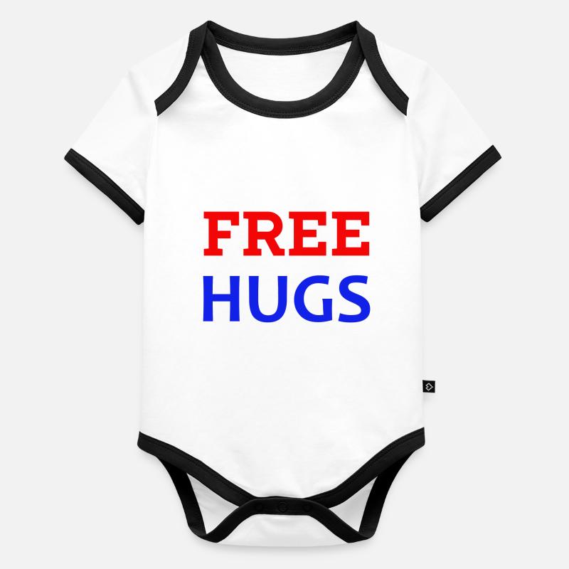 Free Hugs Body Bébé bio contrasté manches courtes