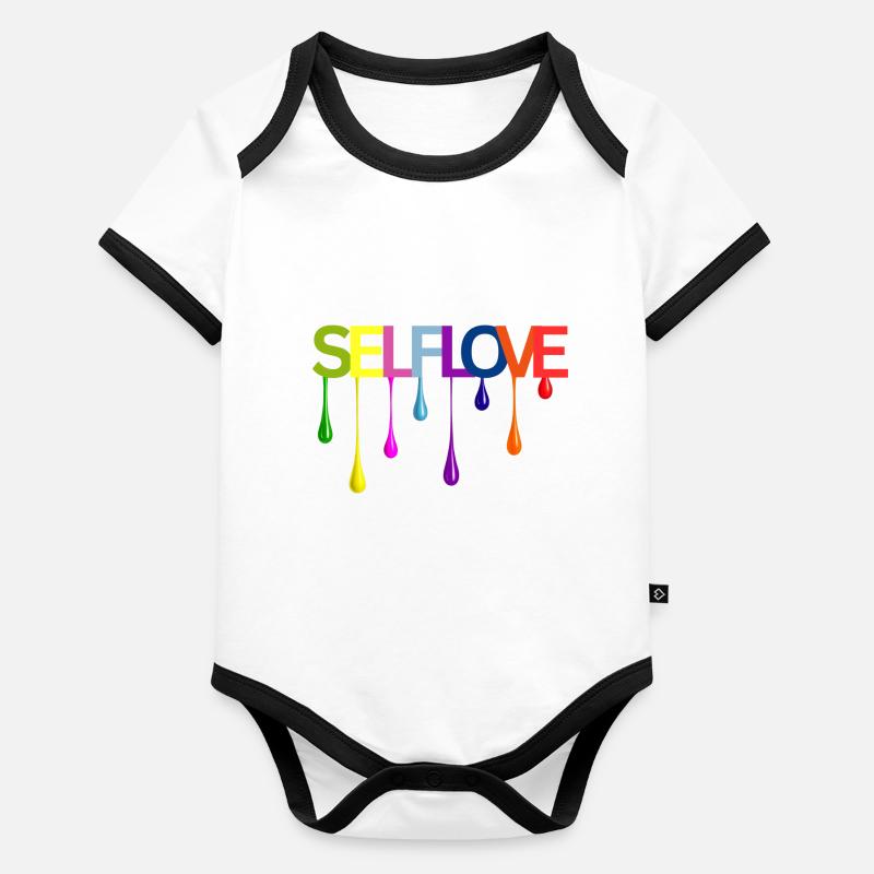 Amour de soi Body Bébé bio contrasté manches courtes