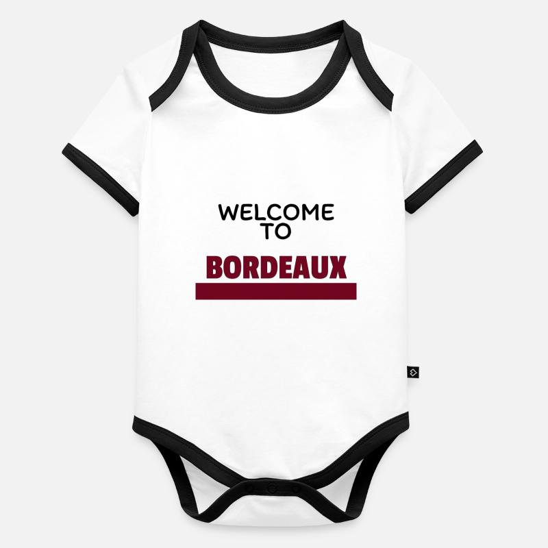 bienvenue a bordeaux Body Bébé bio contrasté manches courtes