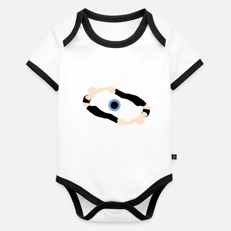 Auge Baby Bio-Kurzarm-Kontrastbody