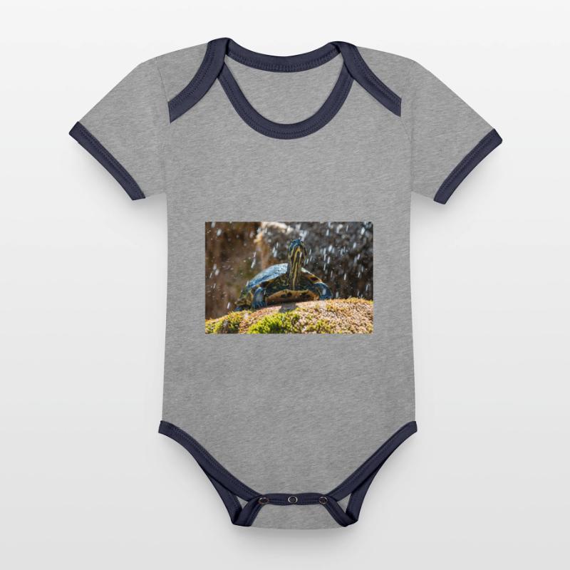 Trachemys scripta scripta scripta Body Bébé bio contrasté manches courtes