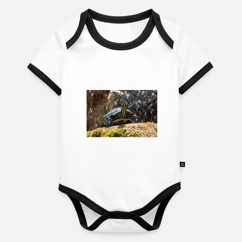 Gelbbauch-Slider Trachemys scripta scripta Baby Bio-Kurzarm-Kontrastbody