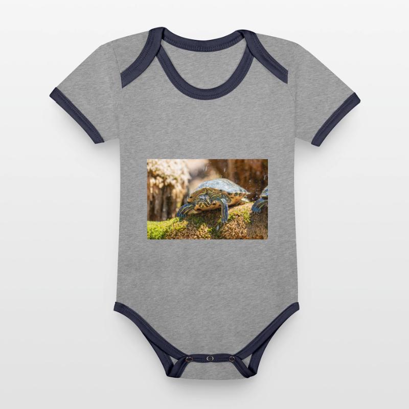 Trachemys scripta scripta scripta Body Bébé bio contrasté manches courtes