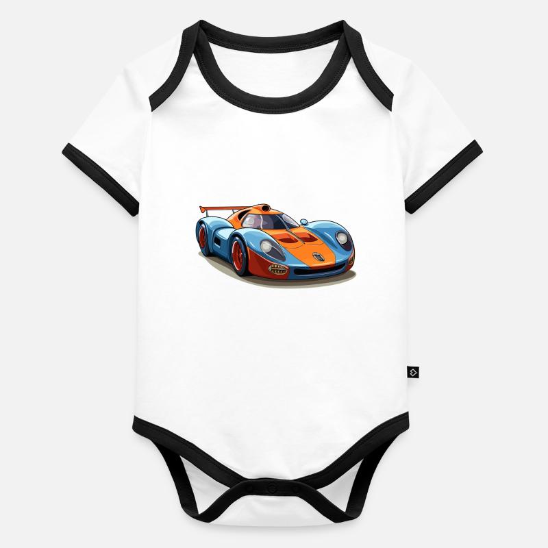 Sportwagen Baby Bio-Kurzarm-Kontrastbody