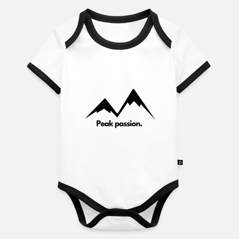 Peak passion. Berge Wandern Baby Bio-Kurzarm-Kontrastbody