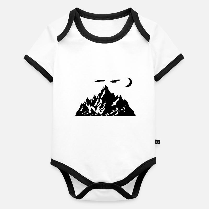 mountain halbmond Baby Bio-Kurzarm-Kontrastbody