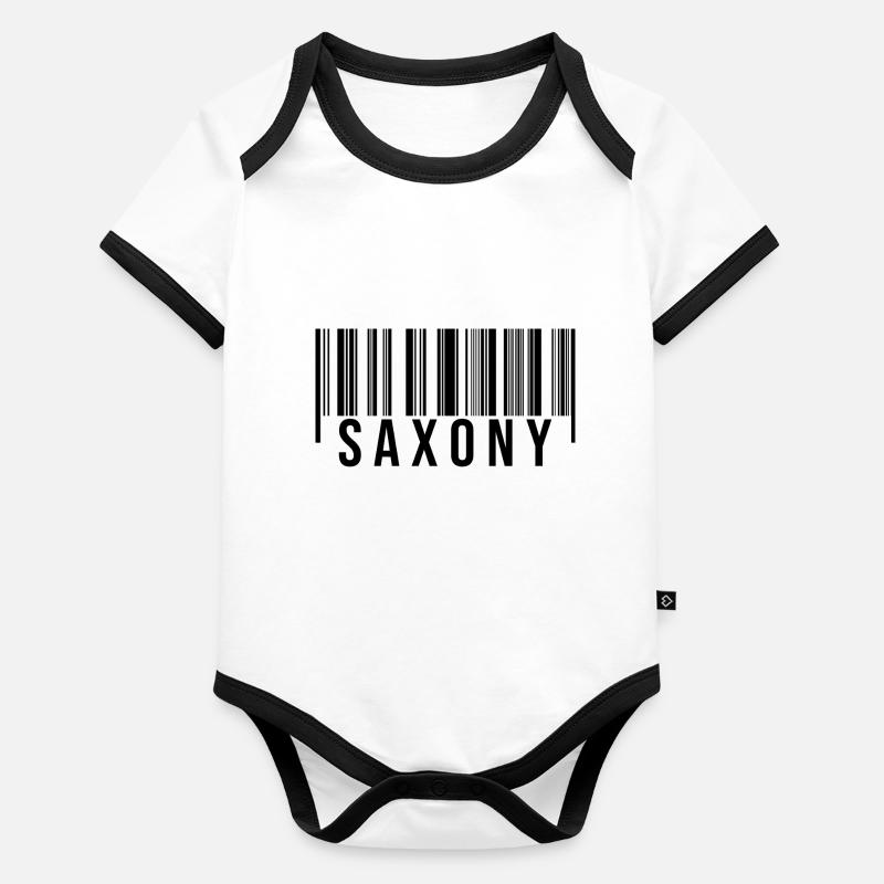 Saxony Barcode Organic Baby Contrasting Bodysuit