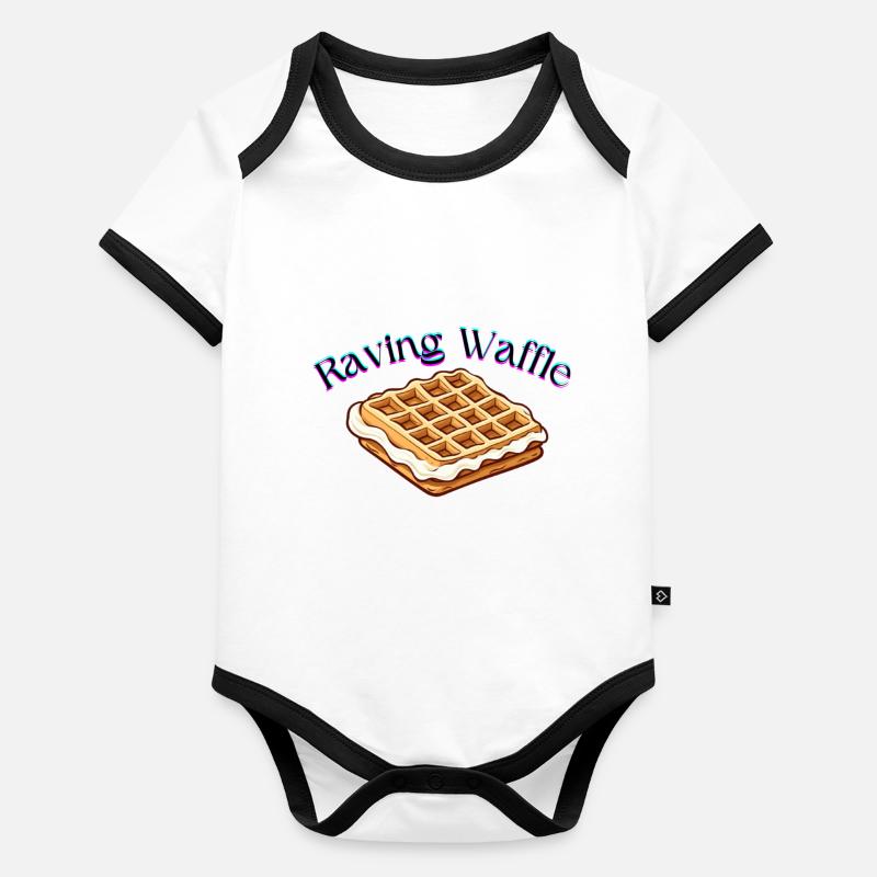 Soirée gaufre délirante Body Bébé bio contrasté manches courtes