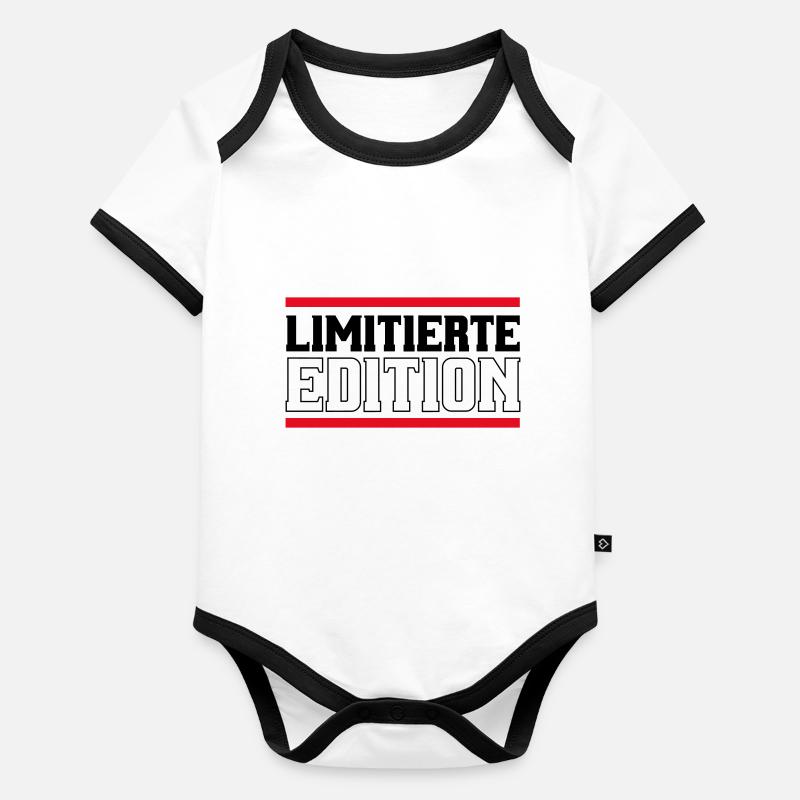 limitierte edition Baby Bio-Kurzarm-Kontrastbody