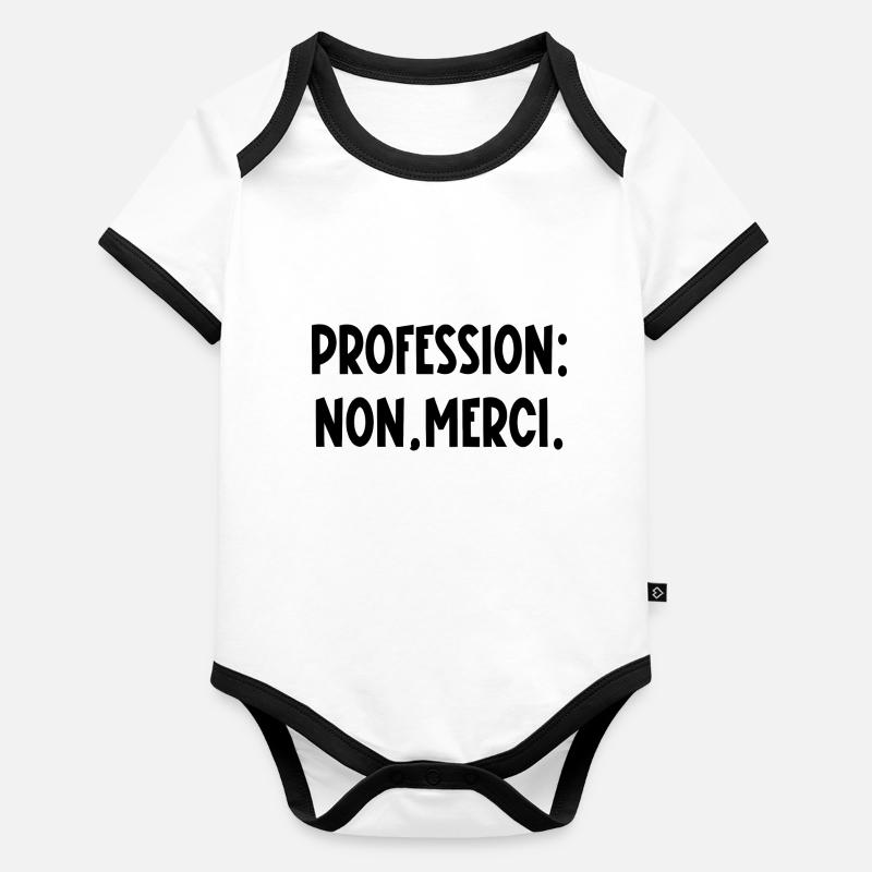 profession non merci Body Bébé bio contrasté manches courtes