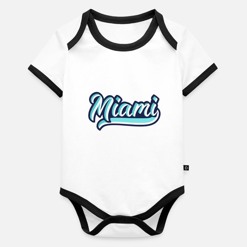 Miami Body Bébé bio contrasté manches courtes