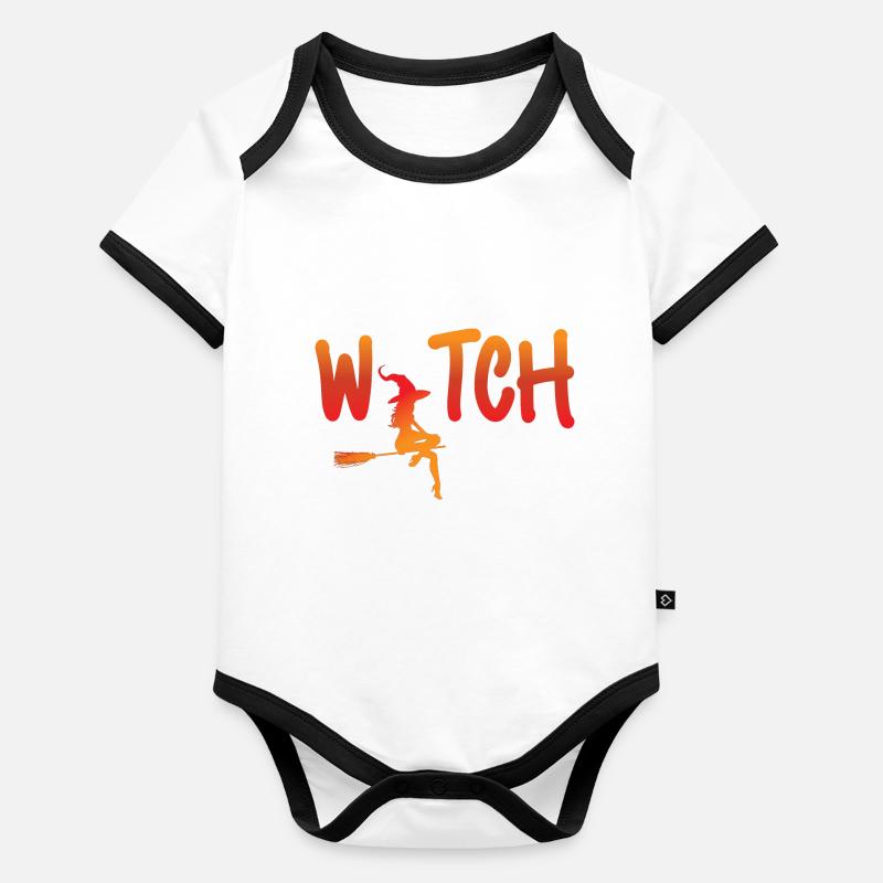 Sorcière Body Bébé bio contrasté manches courtes