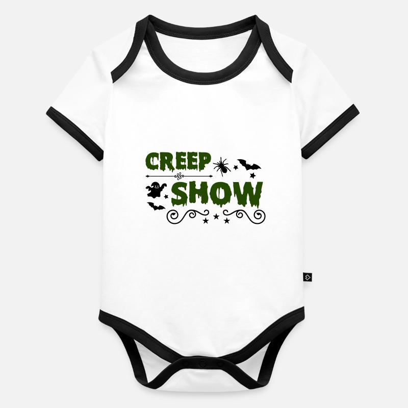Spectacle de creep Body Bébé bio contrasté manches courtes