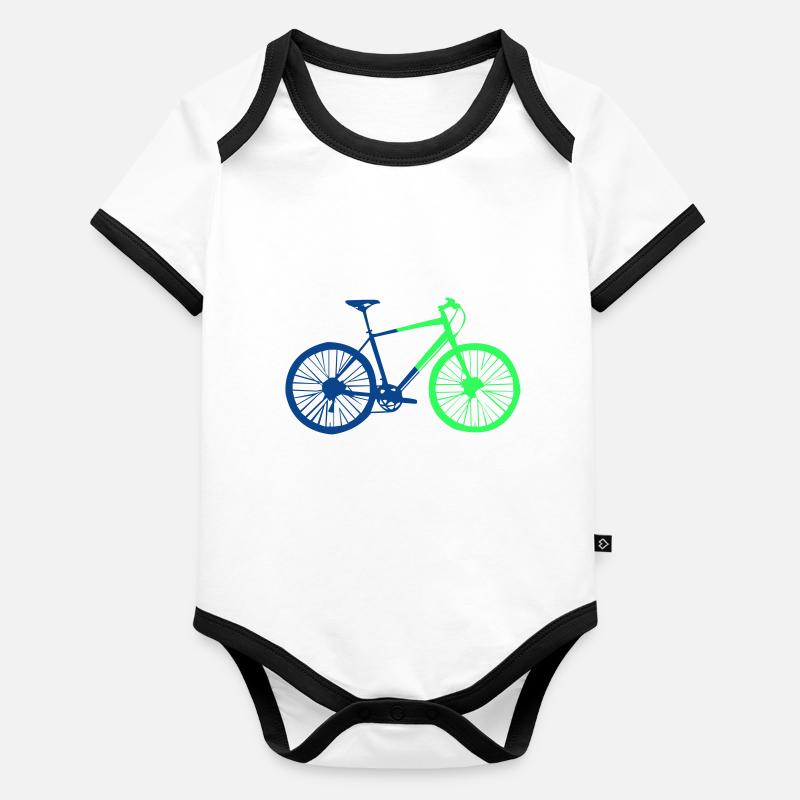 Vélo Silhouette 2 Body Bébé bio contrasté manches courtes