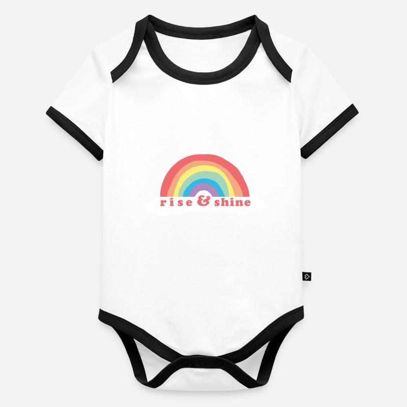 Aufstieg & Glanz Baby Bio-Kurzarm-Kontrastbody