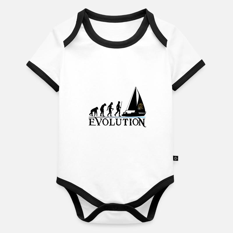 Evolution black version Organic Baby Contrasting Bodysuit