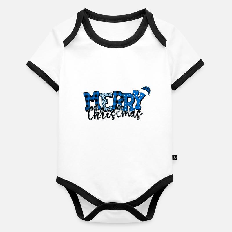 Weihnachten Weihnachtsmann Weihnachtsmann ungezogene Feiertage Winter Baby Bio-Kurzarm-Kontrastbody